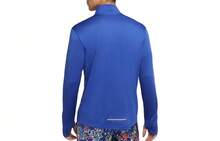 Nike Dri-Fit Pacer Solid Color Print Half-Pack Fit Stand Collar Long Sleeve Raglan Sleeve American Retro T-Shirt For Men