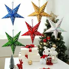 3D Hollow Paper Star Lantern, Suitable For Decorating Windows, Walls, Christmas Trees, Pendant Lights Or Creating A Dreamy Ceiling Decor, Applicable For Weddings, Birthday Parties, Home Decor, Middle Eastern Holiday Decorations, Eid Decorations (Bulb Not Included) - White - View 6