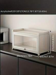 New Practical Desktop Storage Rack, 2-Tier/3-Tier Acrylic Transparent Window Cosmetic Storage Rack, Large Capacity Kitchen Countertop Storage Rack, Ideal For Storing Cosmetics And Groceries, Perfect Holiday Gift, Multi-Layer Storage Rack, Multi-Function Organizer