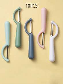 10pcs Multi-Functional Sharp Stainless Steel Vegetable Peeler, Fruit Peeler, Potato Peeler, Sturdy And Useful Kitchen Tool - Multicolor - View 9