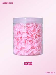 50/200/400个/瓶 心形睫毛胶环 - 含睫毛胶支架和扇形杯，专业睫毛嫁接用品 - 彩色 - 查看 14