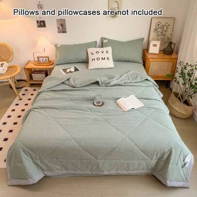 1pc Lightweight & Breathable Summer Comforter, Air-Conditioning Quilt, (Without Pillow Case Or Bed Sheet), Multiple Colors Available, Soft & Breathable Bedding, Suitable For Bedroom, Guest Room, Travel, Modern Style, Easy Care Washable Bed Cover