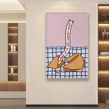Framed What If It All Works Out Fortune Cookie Print, Retro Pink Blue Red Poster, Motivational Inspo Quote Wall Pop Art, Hand Drawn Dorm Wall Decor Room Decoration, Wall Decor For Bedrooms, Living Rooms, Hallways, For Bedroom, Bathroom, Office, Perfect Gift ,For Bathroom,Home Decor, Office Wall Art,Bathroom Decor, Perfect For Room Decor,For Christmasand New Year - Đóng khung - Xem 5