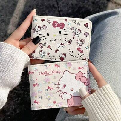 二合一可爱猫咪卡通保护卡包，适用于驾驶证、身份证、银行卡、卡片收藏，多卡位钱包（2种款式可选）