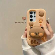 3D Cute Cartoon Bear Expandable Phone Holder Case Compatible With IPhone 16, 15, 14, 13, 12, 11 Pro/Pro Max, Galaxy S24 Ultra, S23 Ultra, A55, A72, A71, A54, A52, A51, A35, A34, A33, A32, A31, A30S, A50, A50S, A25, A24, A23, A22, A21S, A15, A14, A13, A12, Redmi Note 13 Pro 5G/4G, 10, 11S PRO, 9S, 8, Poco X6, X5 Pro, M6, A16 - Multicolor - View 3