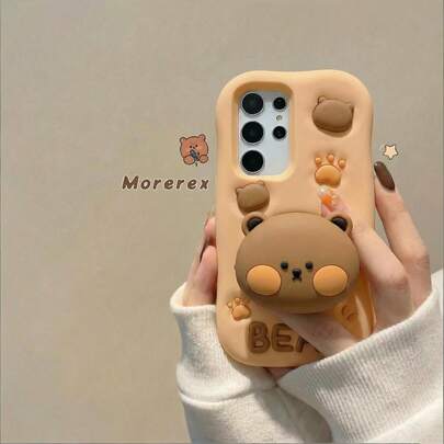 3D Bear Expandable Phone Holder Case Compatible With IPhone 16/15/14/13/12 Pro/Pro Max, Galaxy S24 Ultra/S23 Ultra, 16/15/14/13/12 Pro/Pro Max PLUS, Galaxy S24 Ultra/S23 Ultra/S25 ULTRA/S21 FE, A55/A72/A71/A54/A52/A51/A35/A34/A33/A32/A31/A30S/A50/A50S/A25/A24/A23/A22/A21S/A15/A14/A13/A12, Compatible With Redmi Note 13 Pro 5G/4G, 10/11S PRO/9S/8, Poco X6/X5 Pro/M6/A16