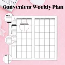 Travelers Notebook Inserts,Undated Weekly Planner,Weekly To Do List Notepad,30 Sheets,8.25\ X 4.25\,Travelers Notebook Refills For Journals,Dis,Planners - Refills-weeklyplan - View 4