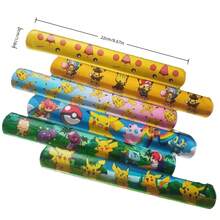 pokemon 36/24/12/1pc Set Pokémon Series PVC Material Anime Pocket Monster Pattern Slap Bracelet, Game Clapping Circle Wristband, Sewing Anime Character Bracelet, Holiday Party Gift (Random Delivery) - Multicolor - View 8