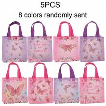 5/10/16PCS Butterfly Themed Festival Party Gift Packaging Bag, 7.87 Inches X7.87 Inches X3.54 Inches Small Birthday Party Handbag, Gift Packaging Bag, Storage Bag, Shopping Mall Shopping Bag - Multicolor - View 11