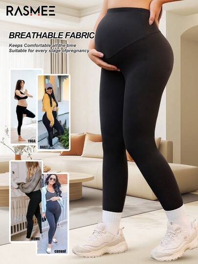 Estos leggings de yoga para maternidad negros son tan suaves y suaves como la mantequilla, proporcionando una experiencia de uso extremadamente cómoda y entallada. El diseño de la cintura alta de alta elasticidad con forma de U/cobertura total evita eficazmente que se deslicen y se hundan, lo que lo convierte en una opción ideal para el ocio en el hogar y el ejercicio prenatal. El simple unicolor irradia un estilo de moda.