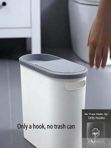 10L/2.64 Gallon Slim Trash Can, Pedal-Operated Lid, Durable Plastic Material, Polished Surface, No Electricity Needed, Suitable For Bathroom, Bedroom, Living Room - Creative Home Decor, Bathroom Trash Can | Stylish Trash Can | Durable Plastic Bin, Bathroom Trash Can, Toilet Paper Holder, Toilet Paper Dispenser, Trash Can, Bathroom Accessories - Multicolor - View 14