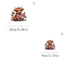 1pc/2pcs/3pcs Cute Calf Heat Transfer Stickers - Mixed Color Vinyl Heat Press Decals For T-Shirts, Jeans, Masks, Backpacks - DIY Seasonal Decoration, Home Decor, Holiday Apparel Customization, Easy To Apply, Durable Home Decor - Multicolor - View 4