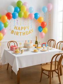 1/4pcs White Plastic Disposable Tablecloth, 137x183cm White Disposable Rectangle Tablecloths For Party, Baby Shower Birthday, Wedding, Gender Reveal,Picnic, Home Kitchen Dining Room Decorations - White - View 9