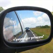 1 Set/2 Sets - 4pcs/Set "Passenger Princess" Funny Vinyl Car Stickers, Durable And Easy To Apply, Rearview Mirror Decals, Fashionable Car Accessories - Multicolor - View 6
