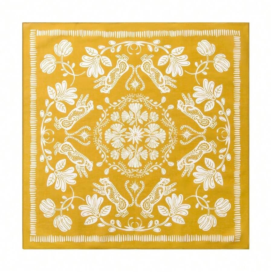 22\X22\ Flower Cotton Bandana Multi-Purpose Headbands - YellowTiger - View 1