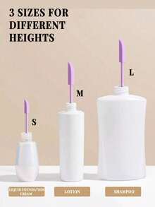 3pcs/Set (Large + Medium + Small/1 Set) Purple Digging Spoon Mini Auxiliary Cleaning Tool Silicone Small Spoon Cosmetic Bottle Scraper, Household Essential - Multicolor - View 5