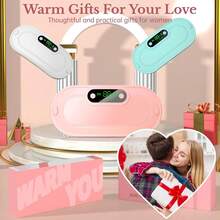Portable Cordless Heating Pad For Period Cramps, 3-Second Fast Heating, 3 Heat Levels & 4 Massage Modes, Auto Shut-Off Waist Warmer For Sore Muscle Relaxation, Gift For Women Girls Girlfriend(Pink) - Pink - View 7