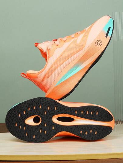 Jifffly 大码轻便透气网面缓震休闲运动鞋，男女款碳板跑步鞋