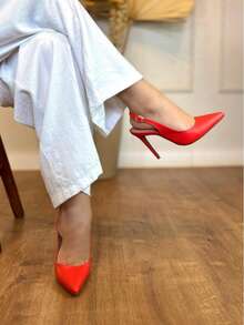 Women's Open-Toe Pump With 11cm Heel - Angela Galvão 2 - 納帕櫻桃 - 查看 4