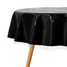 Sancua Clear Plastic 1OO% Waterproof Round Tablecloth - 54 Inch - Vinyl PVC Table Cloth Protector Oil Spill Proof Wipe Clean Table Cover For Dining Tables, Parties & Camping, Crystal Clear - CrystalClear54inchRound - View 1