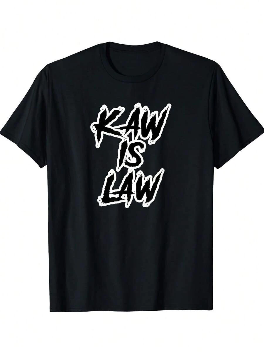 Kaw Is Law Batthawks St. Louis Football Taiate T-ShirtAll Season 220g Cotton Single Sided Printed Crew Neck Short Sleeve T Shirt _1 - Black 3 - View 1