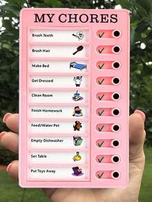 1 szt. Losowo kolorowa naklejka magnetyczna na tablicę suchościeralną z harmonogramem nauki, tablica na notatki na lodówkę - Wielokolorowe - Zobacz 4