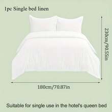 1片装防撕裂一次性旅行床单，便携式床单 | 加厚设计，旅行、酒店休息、户外探险必备，可机洗 - 白色 - 查看 4