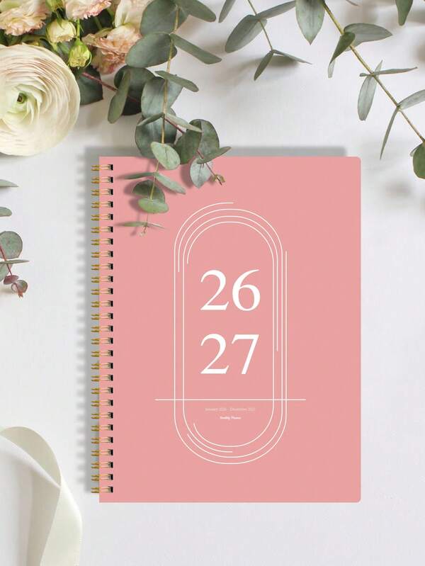 BUBU 2026-2027 B5 Minimalist 24-Month Calendar Notebook, Suitable For School, Work And Home Planning, Office Supplies & Home Decor