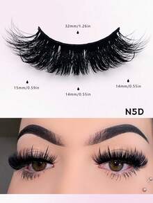 MKHLINA Wet Look Manga Lashes,Handmade Faux Mink Luxury False Eyelashes,Fluffy Wispy And Soft Fake Lashes Reusable,Makeup Extensions For Beginners-Friendly Strip Lashes - Black - View 5