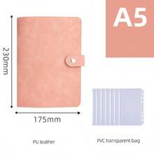 6pcs/Set A6, A5, A7 Or 2sets Of A6 Clear PVC Zipper Bags,Back To School,School Supplies,Savings Plan,Biweekly Savings Plan,10000 Savings Plan,Savings Strategy - Clear - View 8