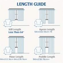 Set Of 2 Curtains Featuring A Minimalist Modern Design In Solid Colors, Farmhouse-Style Decor.These Lightweight Drapes Are Darkening In Bedrooms, Living Rooms, Or Offices, And Are Made From Imitation - White - View 5