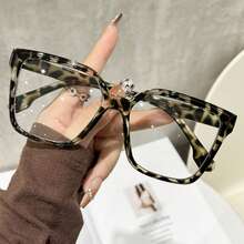 3pcs Ladies' Cat-Eye Fashion Glasses Lightweight Clear Lenses Black Full-Rim Frame Accessory For Daily Office - Multicolor - View 9