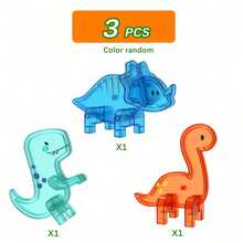 Colorful Window Magnetic Tiles Toy Accessories, Small Animal Dinosaur Zoo Puzzle, Children's Educational Magnetic Building Blocks, Creative Construction Toy, Suitable For New Year, Birthday, Holiday Gifts - Multicolor - View 12