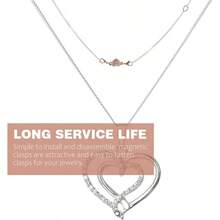 4 Piezas Extensor De Joyera Para Collar, Pulsera Y Tobillera, Broche De AleaciN Con DiseO De CorazN, FCil De Ajustar Y Desmontar, DecoraciN Para ReparaciN De Joyas - Rosa de oro - Ver 10