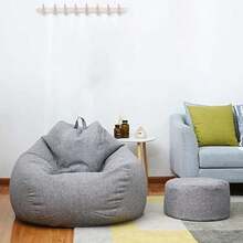 Large Small Lazy Sofas Cover Chairs Without Filler Linen Cloth Lounger Seat Bean Bag Pouf Puff Couch Tatami Living Room Beanbags 70x80cmFull Of Fun - 70x80cm - View 4