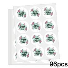 96pcs Round Stickers With Green Background And Pink Floral Design, For "Happy Mother's Day", Suitable For Cards, Gift Boxes, Gift Tags, Envelopes, Etc., Perfect Gift For Mom, 1.8 Inch Stickers - Multicolor - View 3