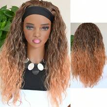 Wet And Wavy Headband Wig] Water Wave Half Wig - Curly Headband Wig For Women- Synthetic, Glueless, Wet And Wavy, Daily Use - Multicolor - View 15