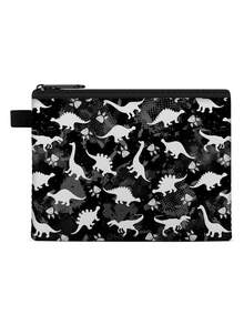 5.5" X 4.1" Dinosaur Coin Purse | Lightweight Zipper Wallet Pouch, Random Print, Perfect Gift Choice