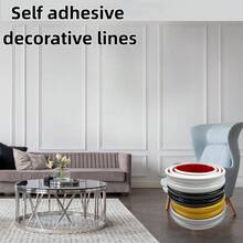 39.37 英寸柔性 PVC 墙面装饰边框，自粘式剥离粘贴，适用于 DIY 家居装饰，易于安装自粘面板