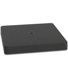 Waterproof, Sand-Filled Base Weights For Parasols, Made Of Plastic, 89 Cm (L) X 89 Cm (W) X 10.5 Cm (H), Black