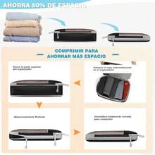 Travel Storage Set6 Piezas Bolsa Organizador de Viaje para Maletas Compresión Cubes para Empacar Ropa Viaje Impermeable Organizador de Maleta Organizadores de Expandibles para Equipaje para Ropa Cosméticos etc - como en la foto - Ver 4