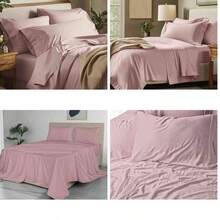 Juego de Sbanas de Microfibra Suave de Lujo con Doble Cepillado / 1800 Hilos de Alta Calidad y Bolsillo Lateral para Accesorios (Lavanda, King Size) - tamaño king + lavanda - Ver 9