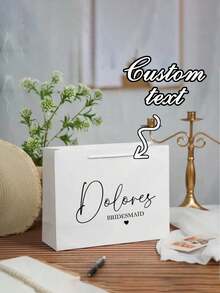 1 Túi Quà Cưới Tùy Chỉnh Cho Phù Dâu/Phù Rể, Túi Giấy Tái Sử Dụng Cá Nhân Hóa Cho Quà Tặng Và Quà Lưu Niệm Của Cô Dâu, Đa Chức Năng, Bền, Thanh Lịch, Tái Sử Dụng, Tinh Tế, Thời Trang, Chất Lượng Cao, Nhiều Màu Sắc, Hiện Đại, Tùy Chỉnh, Cá Nhân Hóa, Độc Đáo, Món Quà Lý Tưởng Cho Anh Ấy, Món Quà Lý Tưởng Cho Cô Ấy, Bạn Trai, Bố, Bạn Gái, Mẹ - Nhiều màu - Xem 5