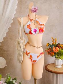 2026新款女士三件式沙滩比基尼泳装 | 时尚、性感、优雅 - 夏季海滩度假必备 - 彩色 - 查看 8
