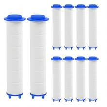 10 Pcs Shower Head Filter, 3.94In PP Filter Cartridge Replacement Water Filters For Hard Water, Sediment, Universal For Handheld Showerheads,Detachable