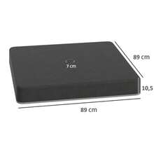 Waterproof, Sand-Filled Base Weights For Parasols, Made Of Plastic, 89 Cm (L) X 89 Cm (W) X 10.5 Cm (H), Black