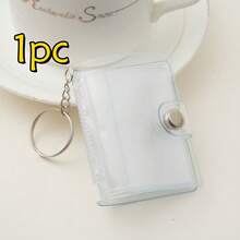 Bonuci 1个/10个装 2英寸迷你相册，情人节照片收纳盒带钥匙扣，口袋相册钥匙扣，适合存放照片，情人节礼物，婚礼礼物，钥匙扣相册，包包挂件，可存放身份证照片，透明照片收纳相册，可爱礼物 - 彩色 - 查看 10