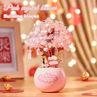 600+ Piece Adult Crystal Tree House Building Blocks, Build A Dreamy Sweet Crystal Love Tree For Your Loved One, Perfect For Living Room Decor, Birthday Gift, Gift For Friends, Family, And Loved Ones