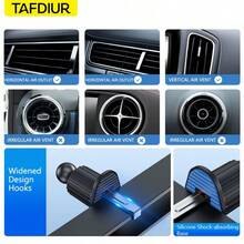 TAFDIUR Gravity Car Phone Holder, Air Vent Phone Mount, Does Not Block Air Vent, Compatible With Apple And Android Phones, Black Glossy Finish - Gravity Locking Bracket - Mirror - View 5