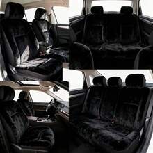 9pcs 5-Seater, 2pcs Front Single Seat, Full Set Of Plush Car Seat Covers | Women's Pink Winter Plush Seat Covers, Universal Size, Knitted Fabric, Machine Washable. Best Gifts For Friends, Graduation Gifts, Back-To-School Gifts, Christmas Decorations, Valentine's Day Gifts, Gifts For Mom And Dad, Halloween, Thanksgiving, Personalized Gifts, Birthday Gifts, New Year Gifts. - 座椅套 - 查看 4
